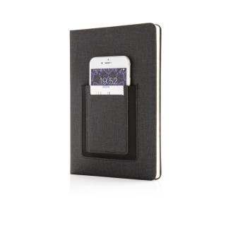 Libreta A5 Deluxe con bolsillo para teléfono promocional